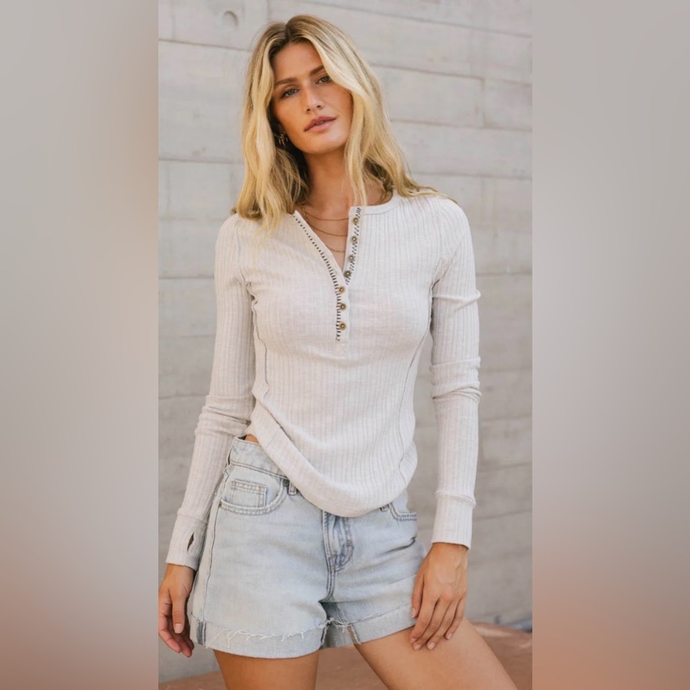 NWT Bohme Emmilianne Ribbed Top grey size xs - Picture 4 of 13